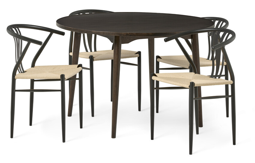 Nordic - Matgrupp med 4 stolar Yngve - Beige