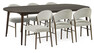 Nordic - Matgrupp med 6 stolar Ebba - Beige
