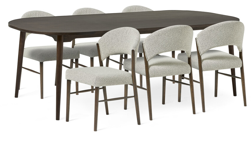Nordic - Matgrupp med 6 stolar Ebba - Beige