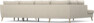 County - 3-sits soffa med divan vänster och schäslong höger - Beige