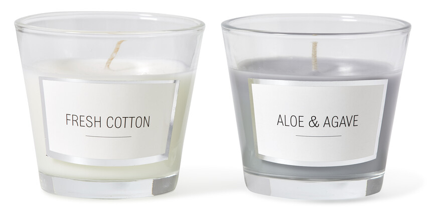 Elsa - Doftljus, Aloe & Agave/Fresh Cotton, brinntid 30 h - Grå