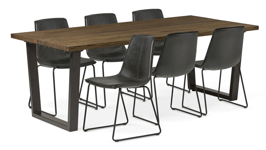 Eastwood - Matgrupp med 6 stolar Menton - Svart
