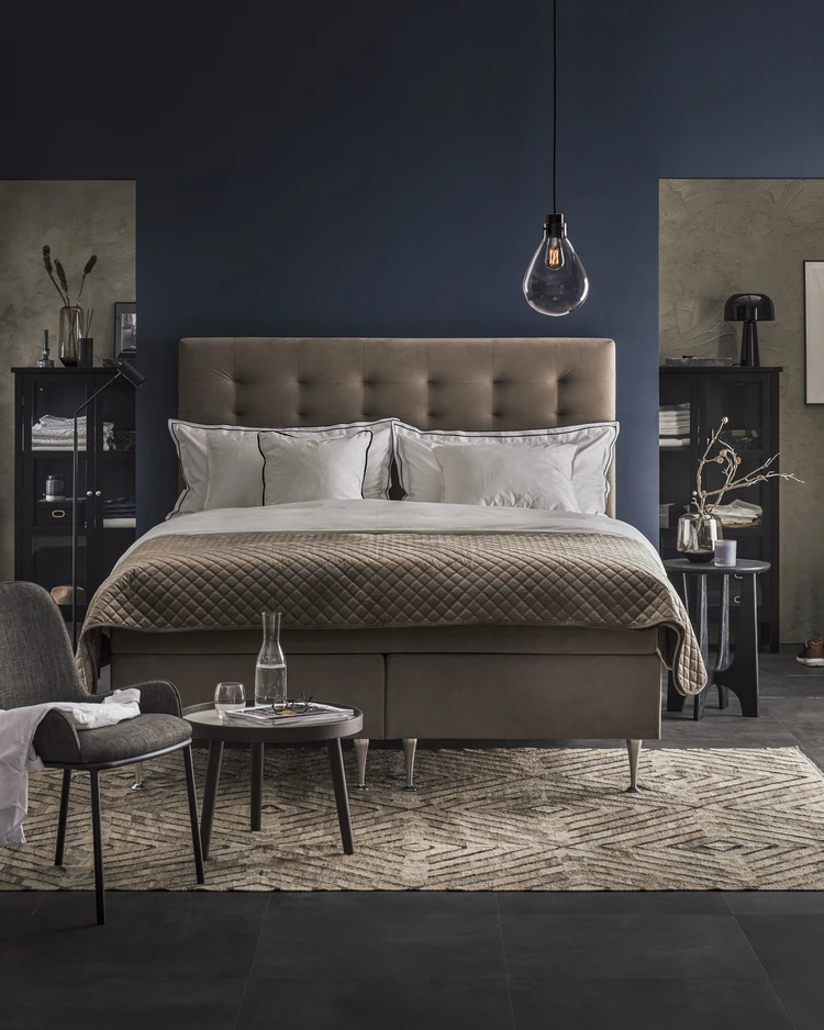 New York - Kontinentalsäng, enkelsäng med bäddmadrass, sängben och sänggavel välvd - inspiration