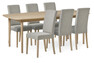 Edåsa - Matgrupp med 6 stolar Ekenäs - Beige