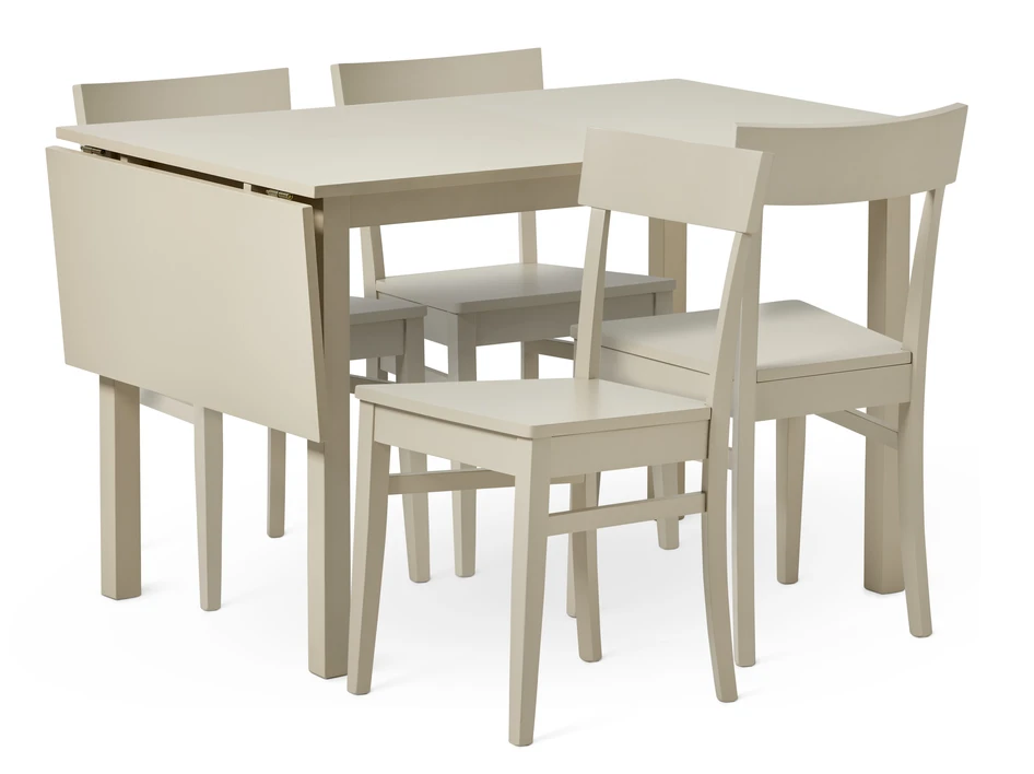 Moa - Matgrupp med 4 stolar Mia - Beige