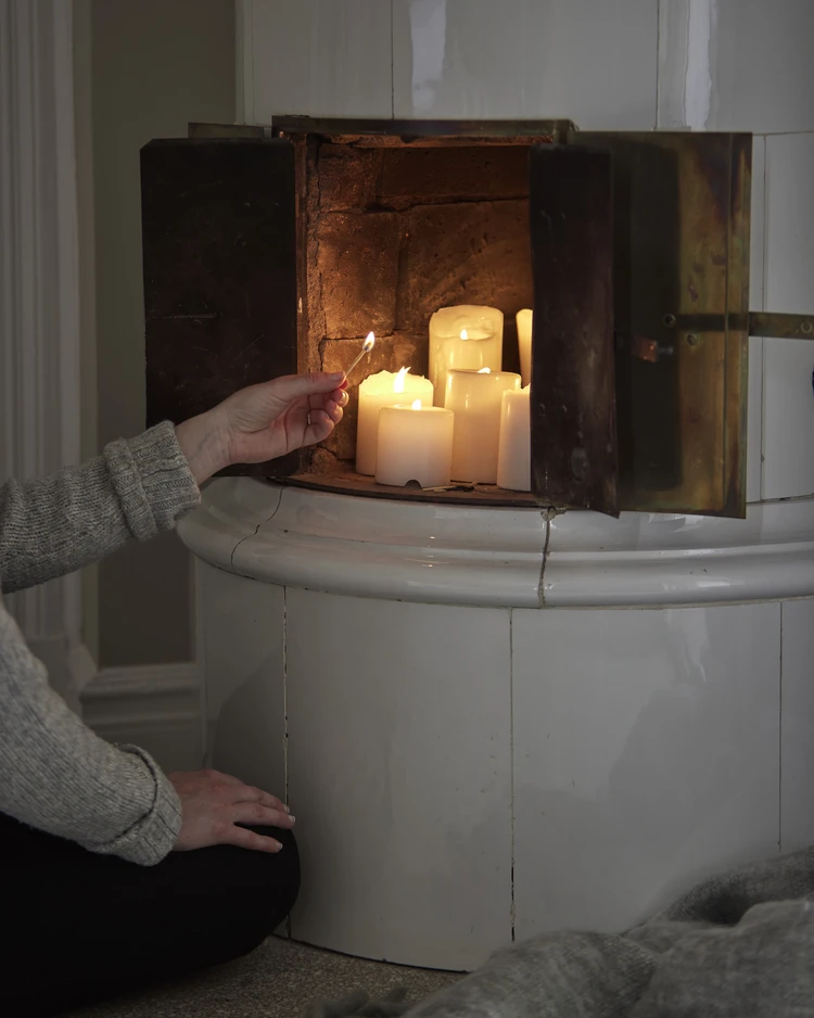 Glimra - Blockljus, H 10 Ø 7 cm, brinntid 35 h - inspiration