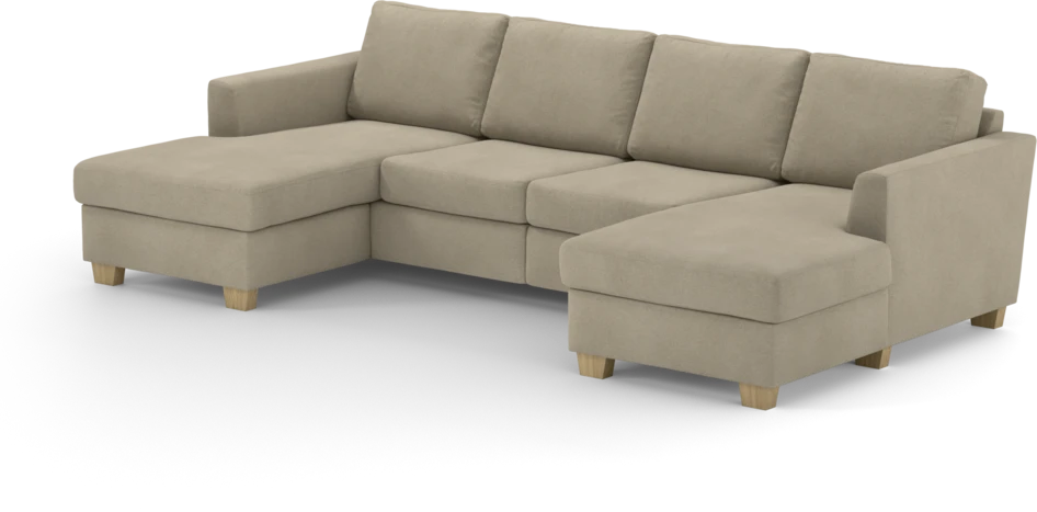 Friday - 2-sits soffa med två schäslonger - Beige