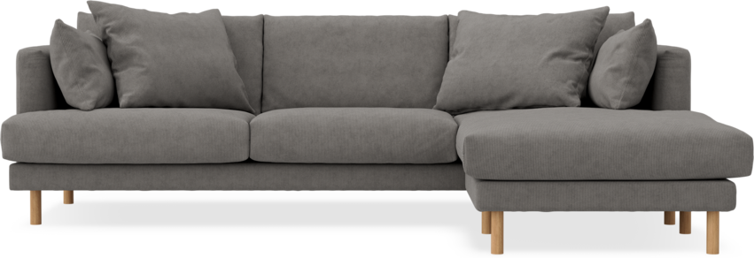 Harper - 4-sits med schäslong höger  - Grå