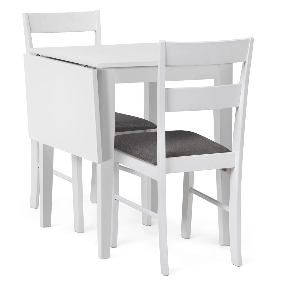 Moa - Matgrupp med 2 stolar Torpa - Vit
