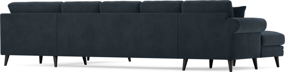 Eden - 3-sits soffa med schäslong vänster och divan höger - Blå