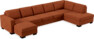 Nevada - 4-sits soffa med schäslong vänster och divan höger - Röd