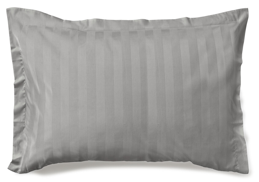 Kensington - Örngott till hotellkudde i ekologisk bomullssatin, 70x100 cm - Grå
