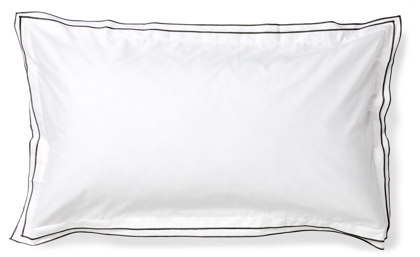 Ritz - Örngott till hotellkudde i bomullssatin, 50x90 cm - Vit