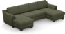 Friday - 2-sits soffa med två schäslonger - Grön