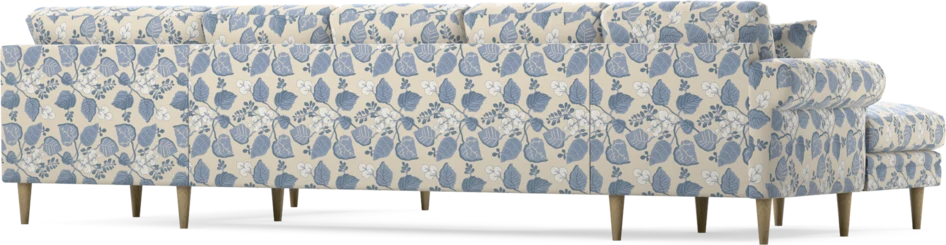 Eden - 3-sits soffa med schäslong vänster och divan höger - Flerfärgad