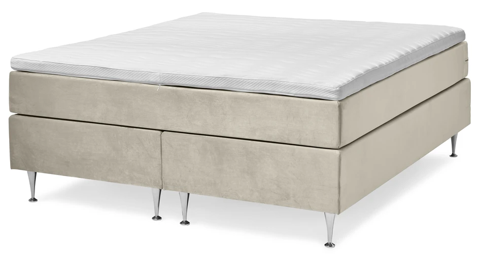 New York Supreme - Kontinentalsäng, dubbelsäng med bäddmadrass - Beige