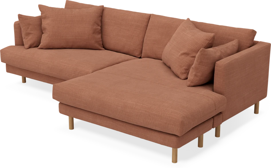 Harper - 4-sits med schäslong XL höger - Orange