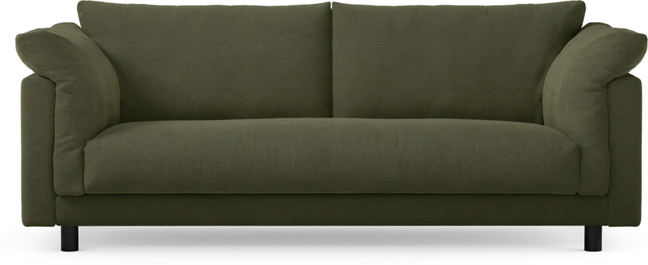 Cherrie - 2,5-sits soffa, hel dyna, fast klädsel - Grön