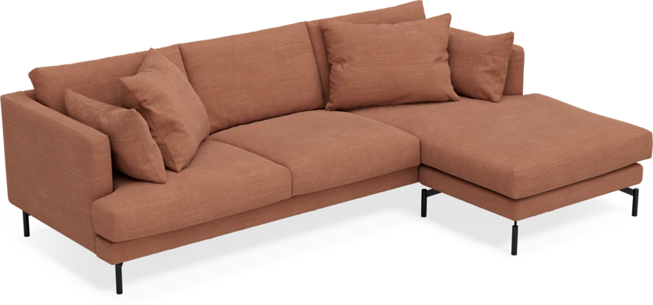 Harper - 4-sits med schäslong höger  - Orange