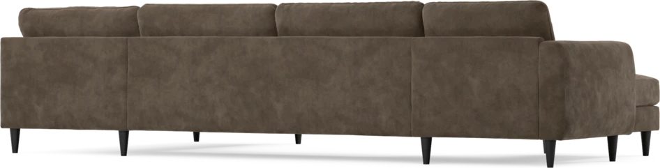 Bridge - 3-sits soffa med schäslong vänster och divan höger - Brun