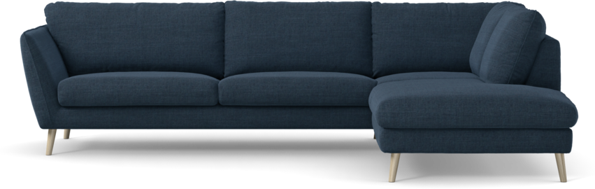 Madison Lux - 3-sits soffa med divan höger - Blå