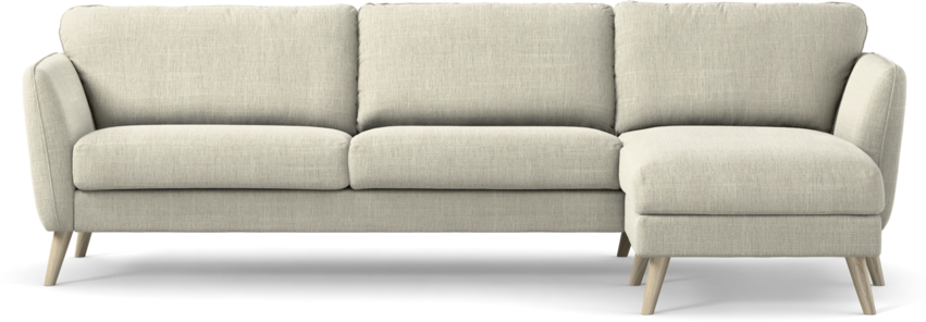 Bridge - 3-sits soffa med schäslong höger - Beige