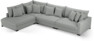 Rossi - 4-sits soffa med divan vänster - Grå