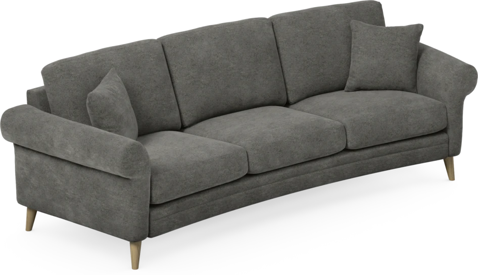Eden - 3-sits soffa svängd - Grå