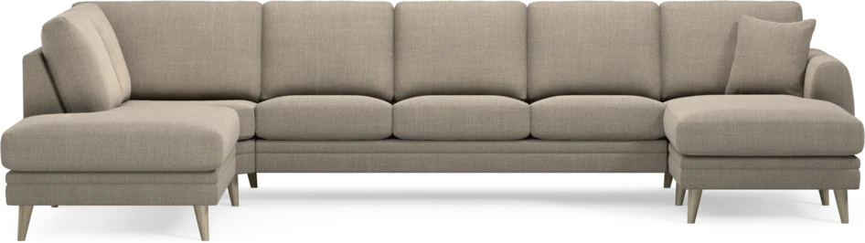 Eden - 3-sits soffa med divan vänster och schäslong höger - Beige
