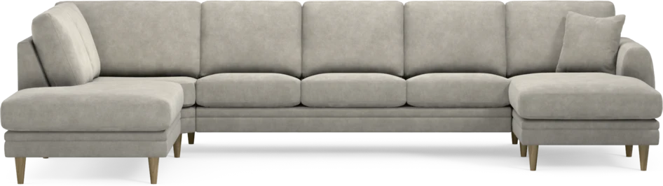 Eden - 3-sits soffa med divan vänster och schäslong höger - Grå