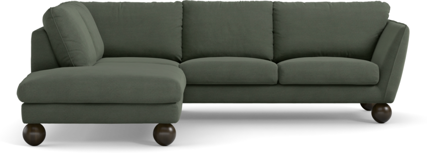 Madison Lux - 2-sits soffa med divan vänster - Grön