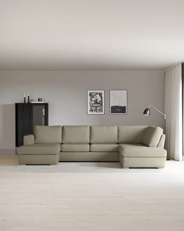 Friday - 3-sits soffa med schäslong vänster och divan höger - inspiration