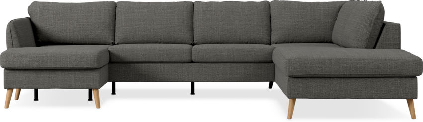 County - 3-sits soffa med schäslong vänster och divan höger - Grå