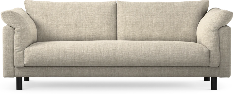 Cherrie - 3-sits soffa, hel dyna, fast klädsel - Beige