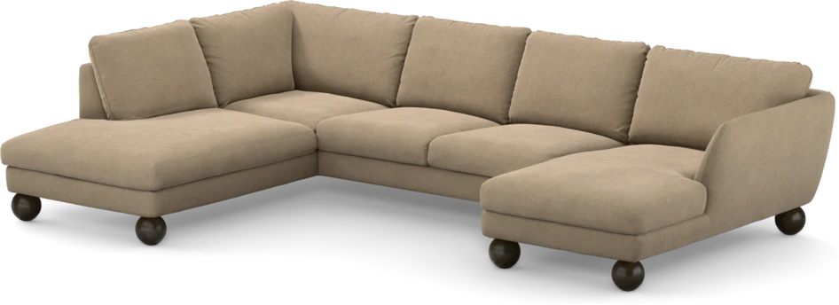 Madison Lux - 2-sits soffa med divan vänster och schäslong höger - Beige