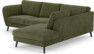 Madison Lux - 2-sits soffa med divan höger - Grön