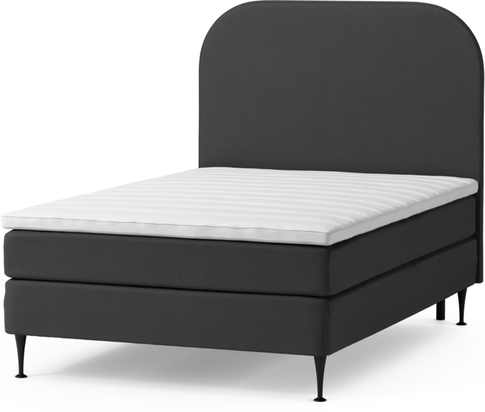 Roma Family - Kontinentalsäng, enkelsäng med bäddmadrass och sänggavel slät, B 105-140