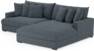 Rossi - 2-sits soffa med schäslong XL höger - Blå