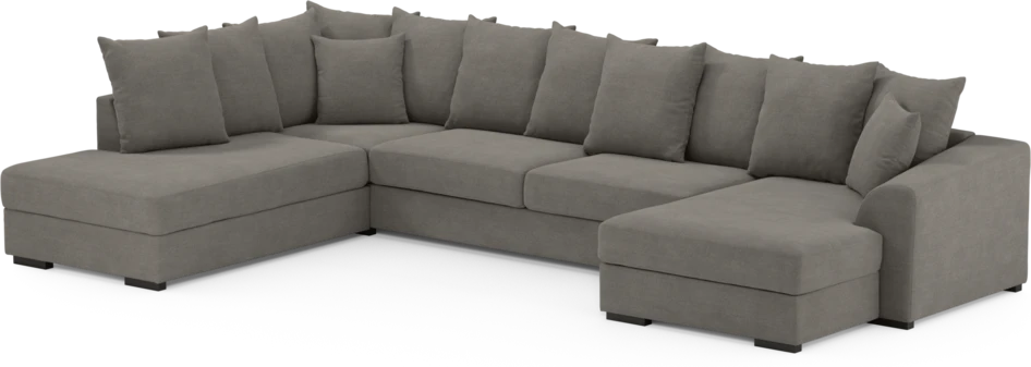 Town - 3-sits soffa med divan vänster och schäslong höger - Grå