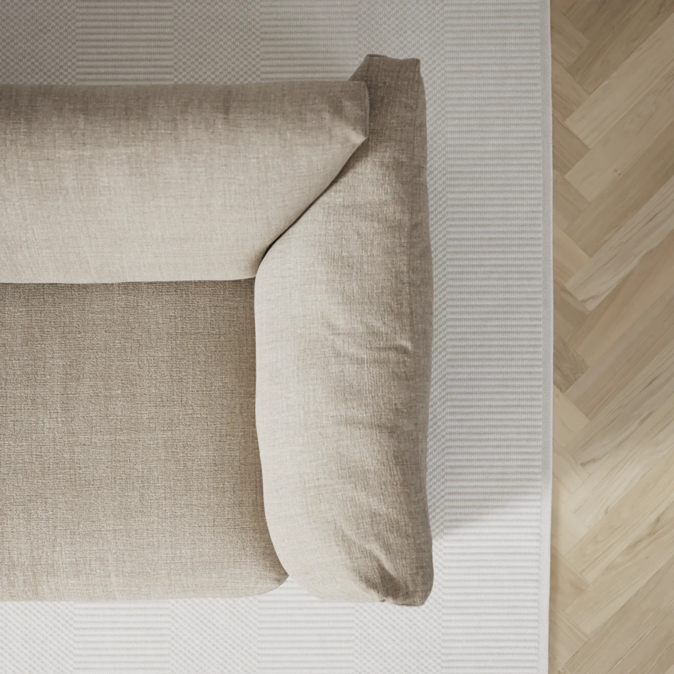 Cherrie - 2,5-sits soffa med kappa - Beige