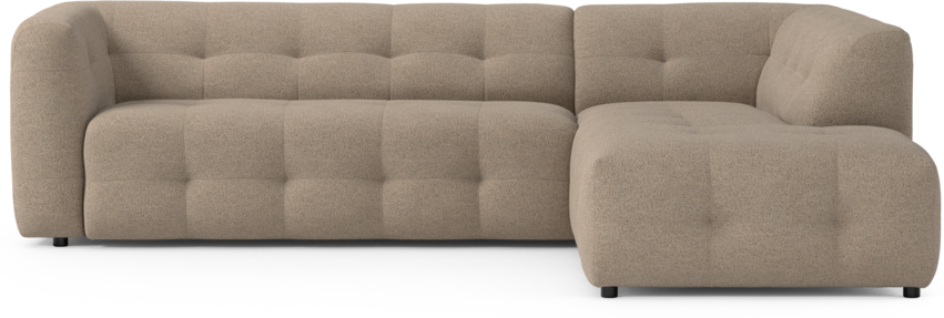 Bella - 3-sits soffa med divan höger - Brun