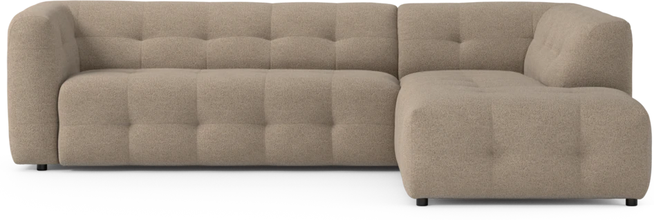 Bella - 3-sits soffa med divan höger - Brun