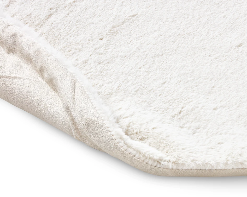 Meja - Julgransmatta, Ø 110 cm - Vit
