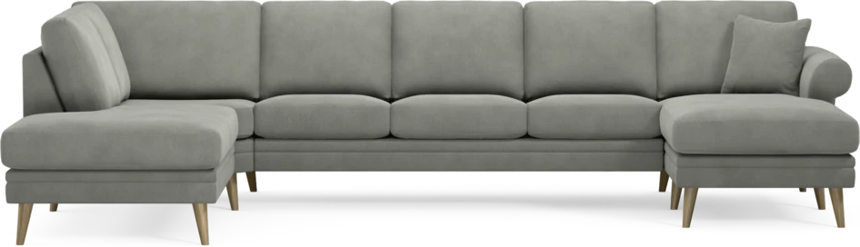 Eden - 3-sits soffa med divan vänster och schäslong höger - Grå