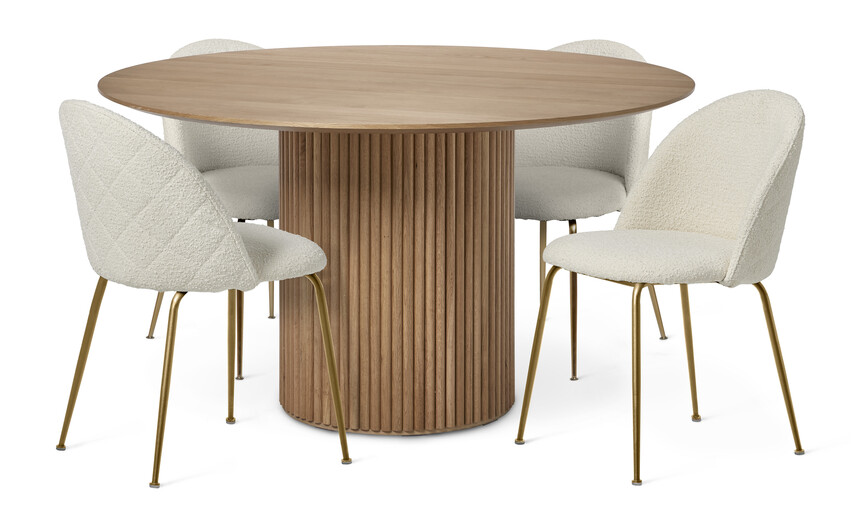 Cord - Matgrupp med 4 stolar Kiwi - Vit
