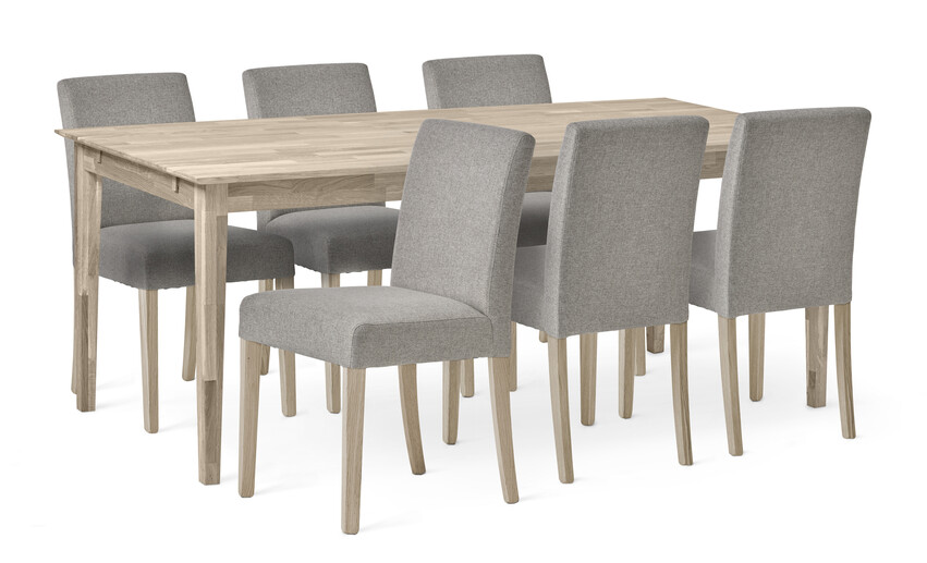 Ekerö - Matgrupp med 6 stolar Ekenäs - Vit