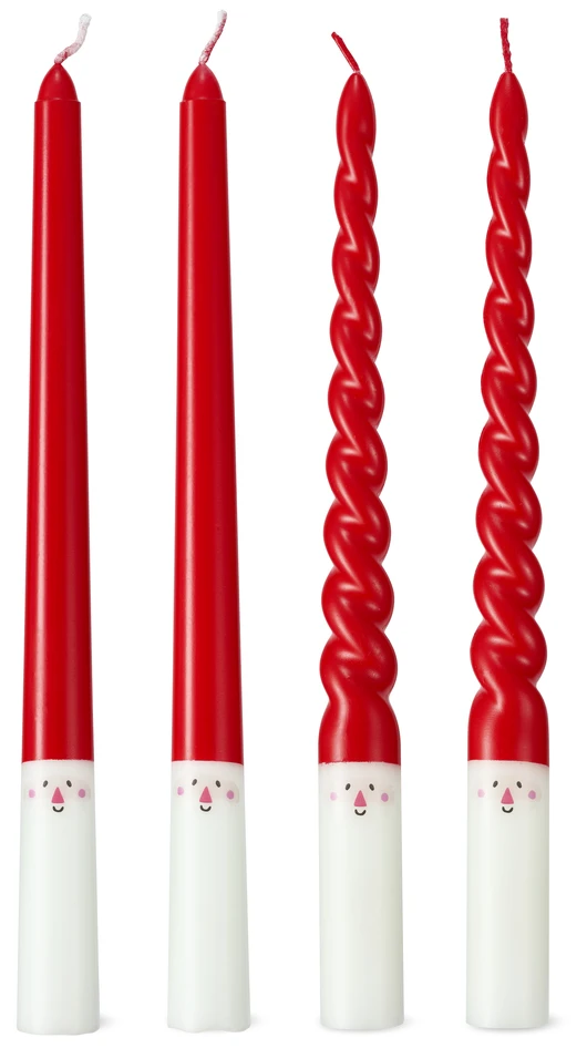 Luva - Ljus, H 25 cm, 4-pack - Röd