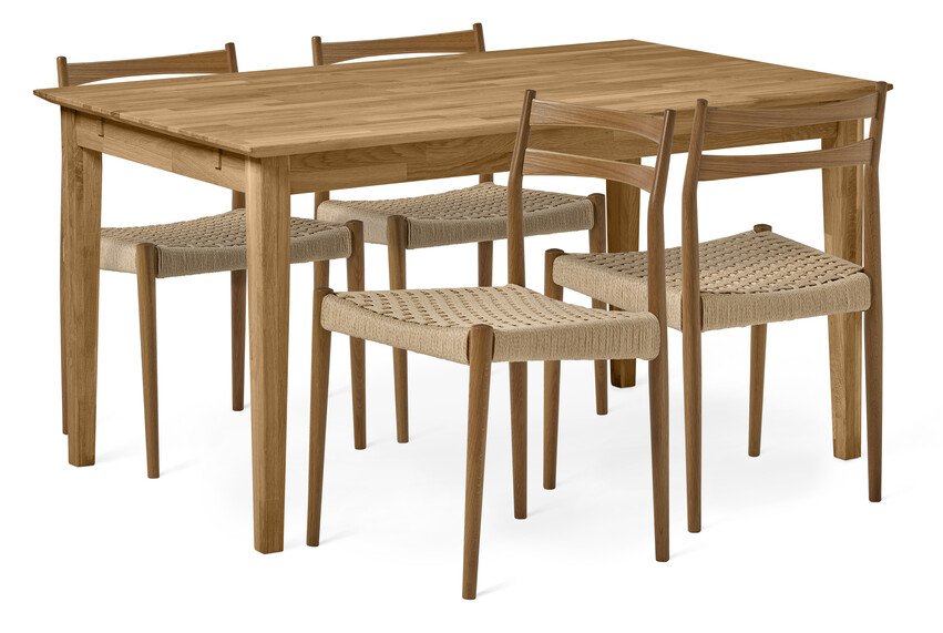 Ekerö - Matgrupp med 4 stolar Ines - Beige