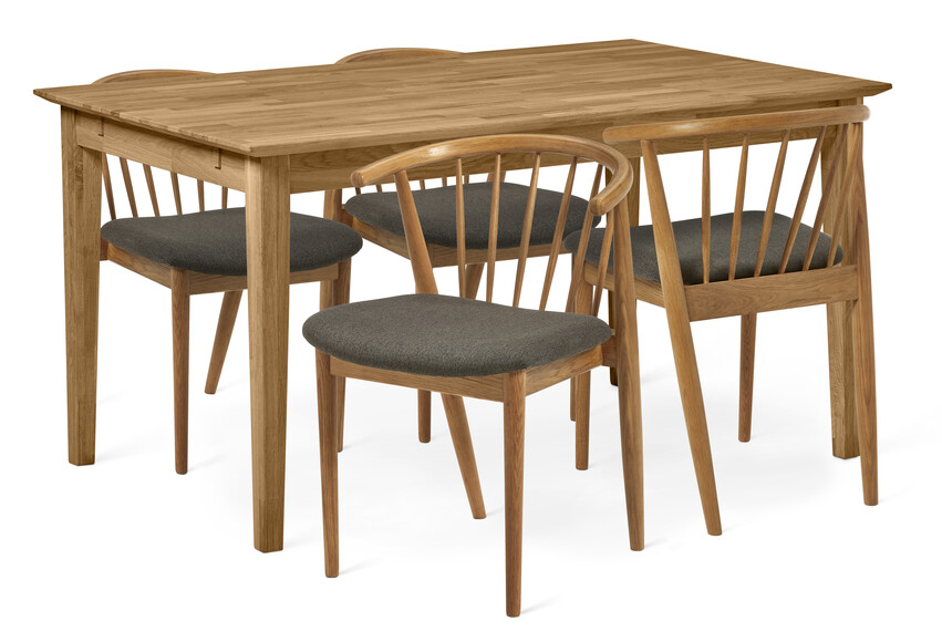 Ekerö - Matgrupp med 4 stolar Sixten - Beige