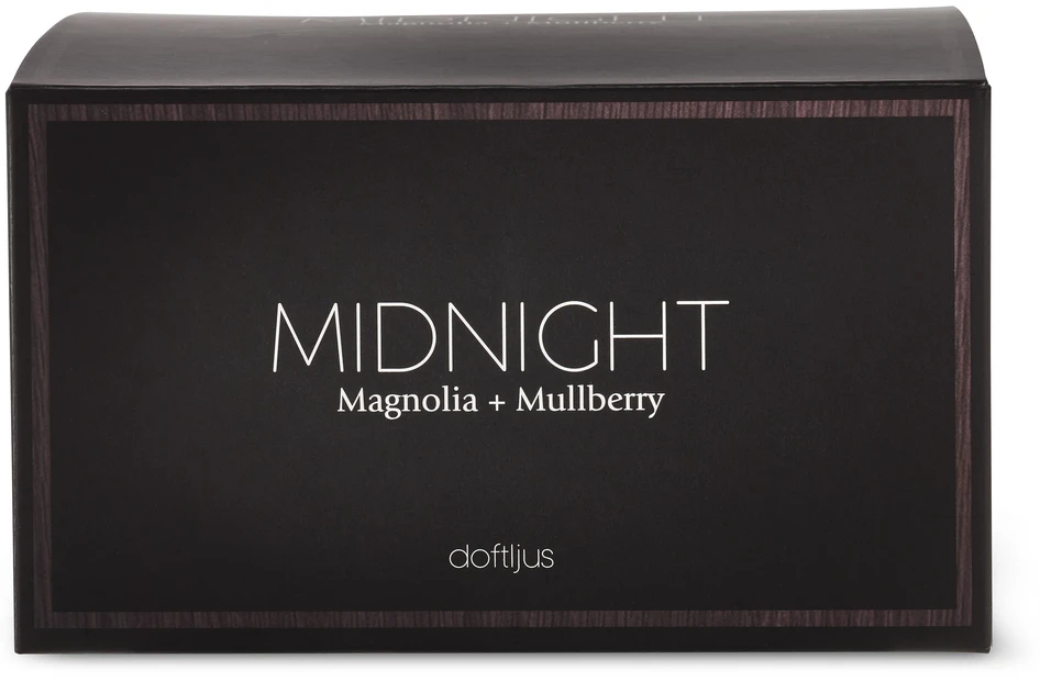 Midnight - Doftljus, Magnolia & Mullberry, brinntid 25 h - Svart